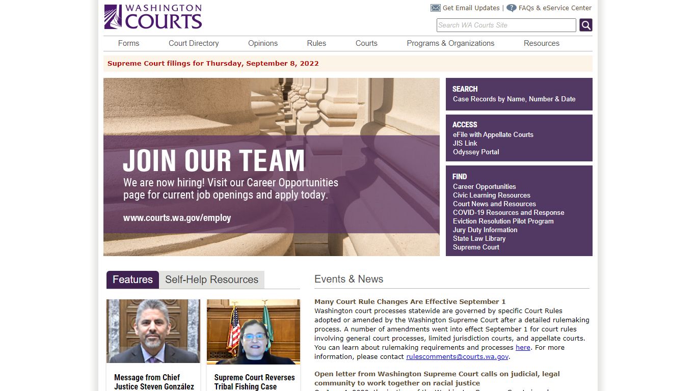 Washington State Courts - News, Reports, Court Information